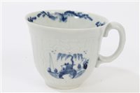 Lot 138 - 18th century Worcester blue and white coffee...