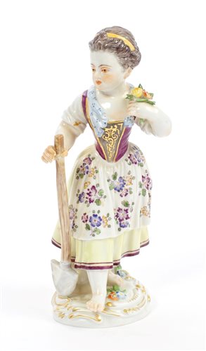 Lot 144 - Late 19th century Meissen porcelain figure of...