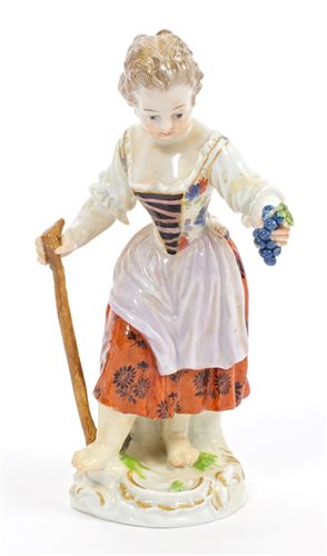 Lot 145 - Late 19th century Meissen porcelain figure of...