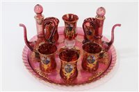 Lot 158 - Bohemian ruby and gilded glass Ottoman market...