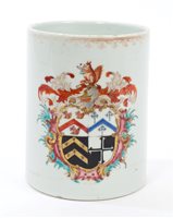 Lot 1 - Mid-18th century Chinese armorial tankard of...