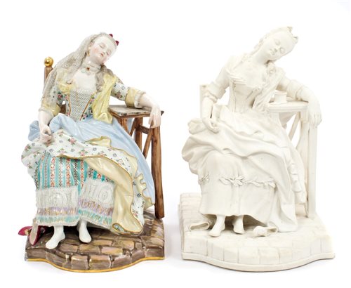Lot 8 - 19th century Meissen porcelain figure of a...