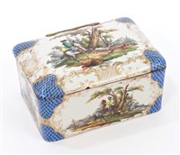 Lot 9 - 19th century Dresden porcelain casket of...