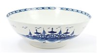 Lot 14 - 18th century Worcester blue and white bowl...