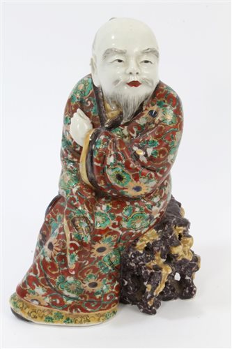 Lot 34 - Late 19th century Japanese porcelain figure of...