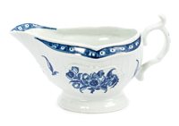 Lot 54 - 18th century Worcester blue and white sauce...
