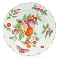 Lot 68 - Mid-18th century Chelsea plate with polychrome...