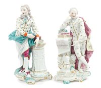 Lot 73 - Rare pair of 18th century Derby figures of...