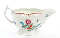 Lot 93 - 18th century Worcester moulded sauce boat,...