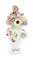Lot 94 - 18th century Longton Hall polychrome vase and...