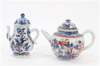 Lot 100 - Early 18th century Chinese Imari fluted teapot...