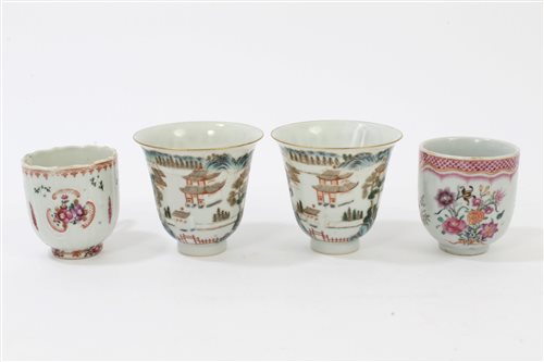 Lot 107 - Two 18th century Chinese famille rose...
