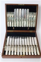 Lot 364 - Late 19th / early 20th century cased set of...