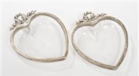 Lot 367 - Pair Victorian silver mounted heavy glass...