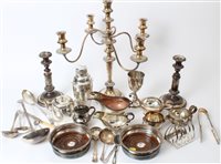 Lot 375 - Large selection of miscellaneous silver plate -...