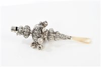 Lot 377 - Fine quality Victorian silver child's rattle...