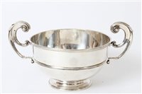 Lot 384 - Late Victorian silver two-handled bowl of...