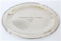 Lot 385 - Contemporary Chilean white metal tray of...