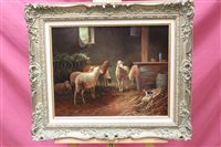 Lot 1058 - 19th century-style oil on panel - sheep and...