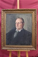 Lot 1005 - Early 20th century oil on canvas - portrait of...