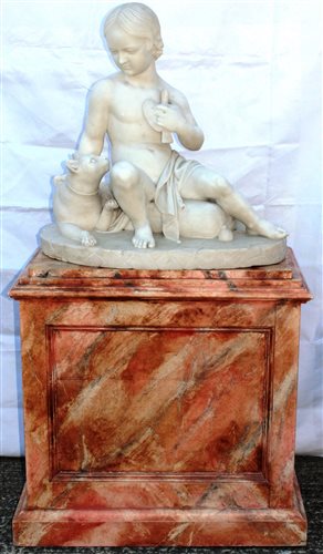 Lot 669 - Good mid-19th century white marble sculpture...