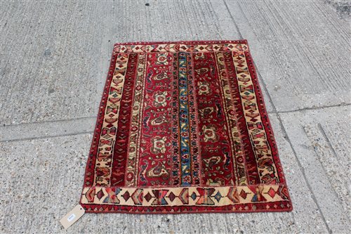 Lot 1460 - Sozani rug with multiple rows of floral