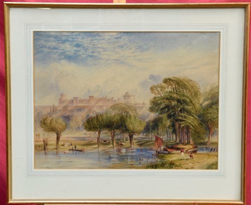 Lot 1073 - G. F. Sargent (act. 1840 - 1850), watercolour -...