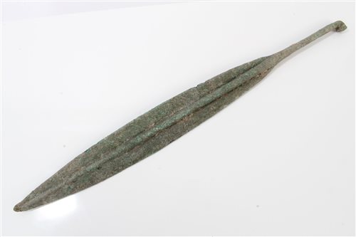Lot 681 - Ancient Luristan bronze dagger, circa 1500 -...