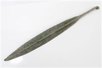 Lot 681 - Ancient Luristan bronze dagger, circa 1500 -...