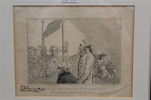 Lot 1198 - Late 18th century etching depicting George...