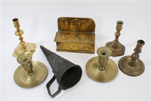 Lot 671 - Collection of 18th / 19th century brass...