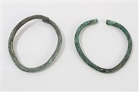 Lot 684 - Two Viking bronze bracelets, circa 900 -...