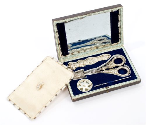 Lot 718 - Mid-19th century Continental necessaire, the...