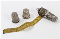 Lot 731 - Early 19th century silver filigree necessaire...