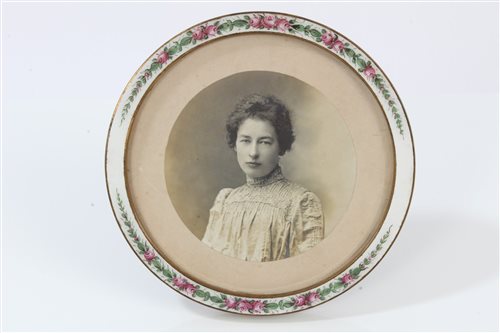 Lot 741 - Late 19th century enamelled photograph frame...