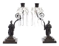 Lot 753 - Good pair of 19th century French bronze...