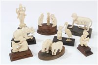Lot 759 - Good collection of 1930s Indian carved ivories...