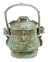 Lot 763 - Rare Chinese bronze archaic ritual wine vessel...