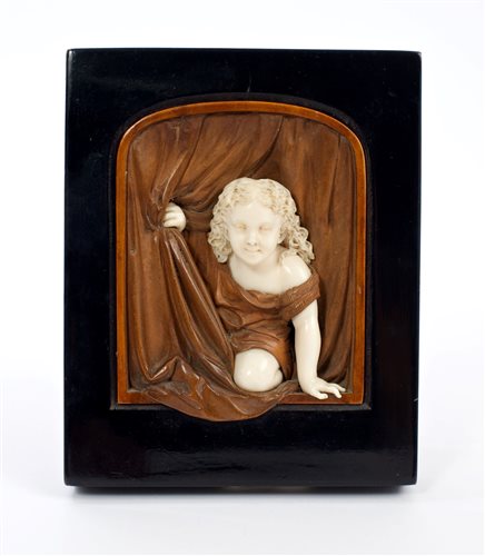 Lot 800 - 19th century German ivory and boxwood carving...