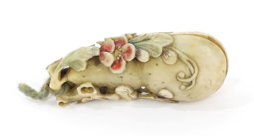 Lot 805 - 19th century Chinese carved and stained ivory...