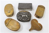 Lot 811 - Collection of six 19th century brass or pewter...
