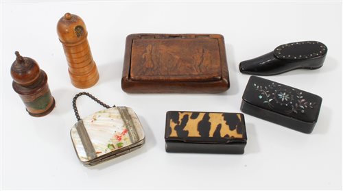 Lot 834 - Group of 19th century boxes - to include...