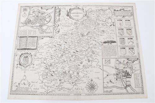 Lot 855 - John Speed, 17th century engraved map of...