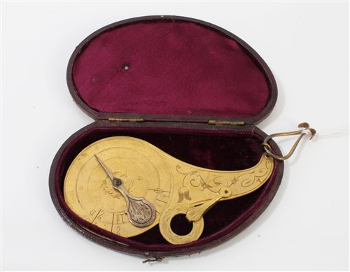 Lot 859 - Rare 19th century brass balance scale with...