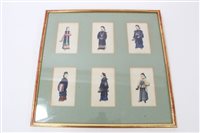 Lot 898 - Group of six 19th century Chinese paintings on...