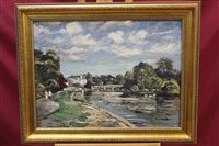 Lot 957 - Leslie Woolaston (1900 - 1977), oil on canvas -...