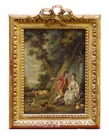 Lot 965 - Follower of Boucher, 18th century oil on...