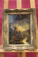 Lot 974 - Joseph Paul (1804 - 1887), oil on panel - a...