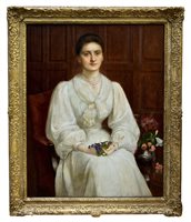 Lot 985 - Charles Edward Hallé (1846 - 1919), oil on...