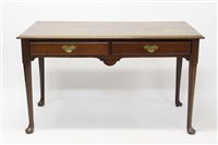 Lot 1414 - George II-style mahogany hall table with...